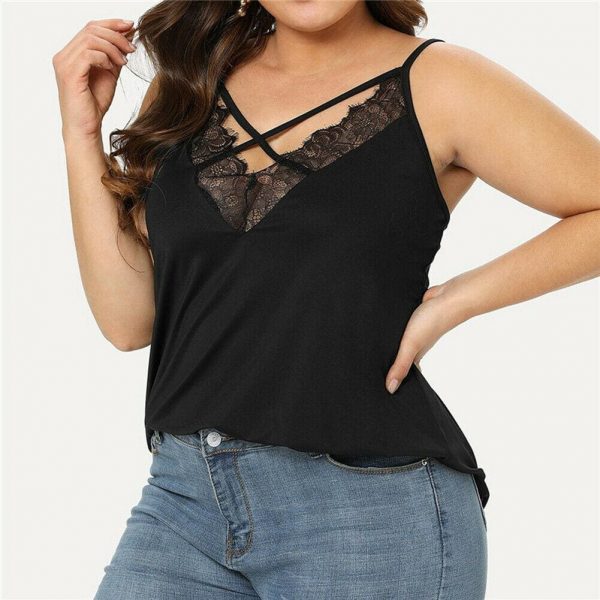 The Best Plus Size Women's Casual Sleeveless Silk Vest Blouse Fashion Ladies Loose Solid Casual Beach Shirt Tops Online - Takalr