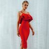 The Best Ruffled Sling Red Dress Ruffled Dresses for Women Online - Takalr