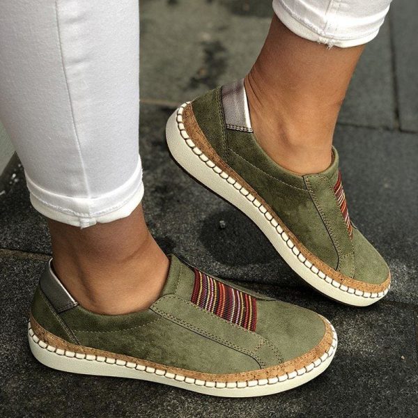 The Best Slide Elastic Band Round Toe Casual Women Sneakers Online - Takalr