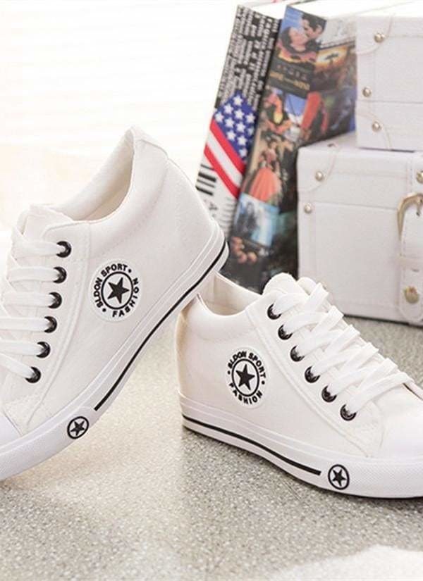 The Best Sneakers Wedges Canvas Shoes Women Casual Shoes Online - Source Silk