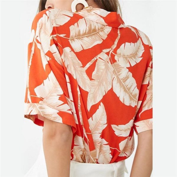 The Best Summer Blouse Women Short Sleeve Blouse Casual  Print Tops Shirt Online - Takalr