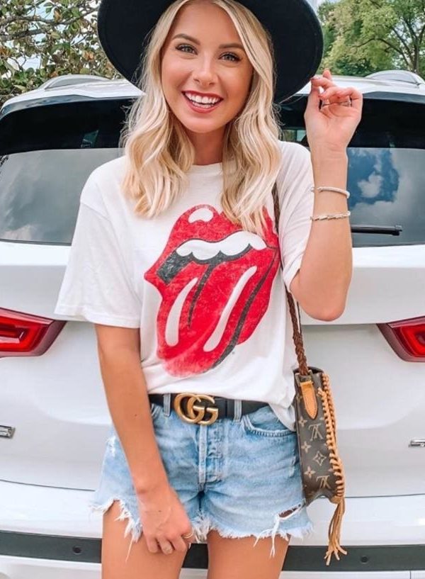 The Best Summer Casual Print T-Shirts Fashion Women O Neck Short Sleeve Loose Tshirt Big Lips Printed T Shirt Women Online - Takalr