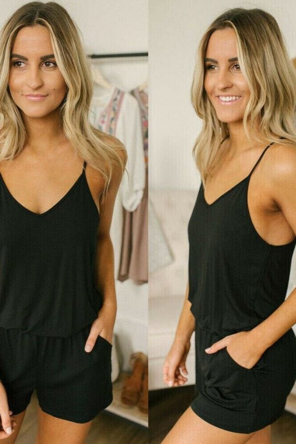 The Best Summer Casual Soft Sleeveless V-Neck Jumpsuit Nightwear Women Robe Ladies Loose Nightdress Sleepwear Online - Takalr