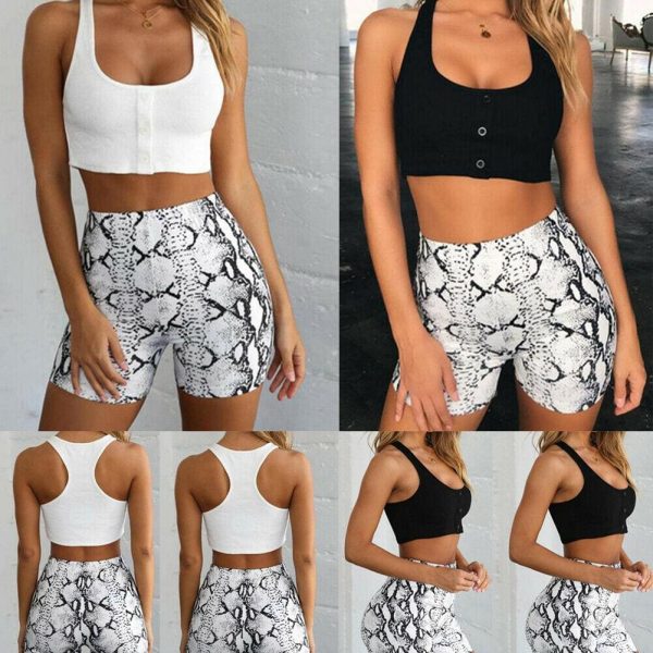 The Best Summer Casual Tops Sport Fitness Stretch Workout Short Tank Top Online - Takalr