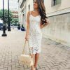 The Best Summer Dress Ladies Holiday Party Sleeveless Bodycon Sexy Short Mini Lace Sundress Online - Takalr