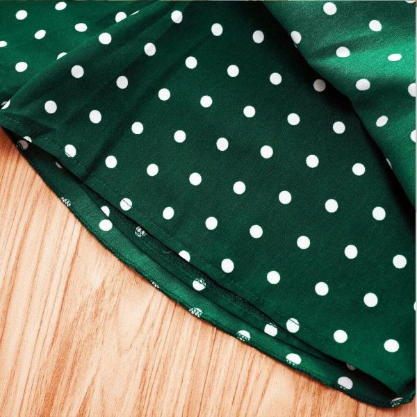 The Best Summer High Waist  A Line Circle Elastic Stretch Pleated Flared Beach Polka Dot Mini Skirt Online - Takalr