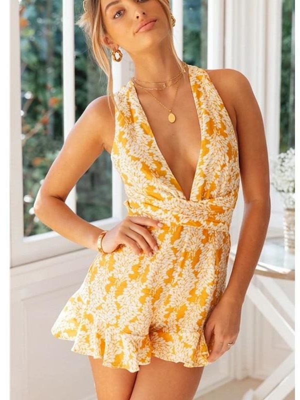 The Best Summer Holiday Jumpsuit Playsuit Beach Sexy Ladies Boho Loose Casual Rompers Shorts Mini Short Pants Online - Takalr