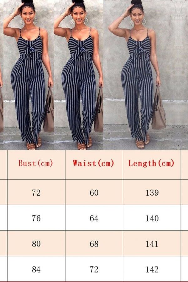 The Best Summer Hot Bodycon Backless Stripe Jumpsuits Women Party Clubwear Jumpsuits Casual Bowtie Overalls Long Pant Trousers Online - Takalr