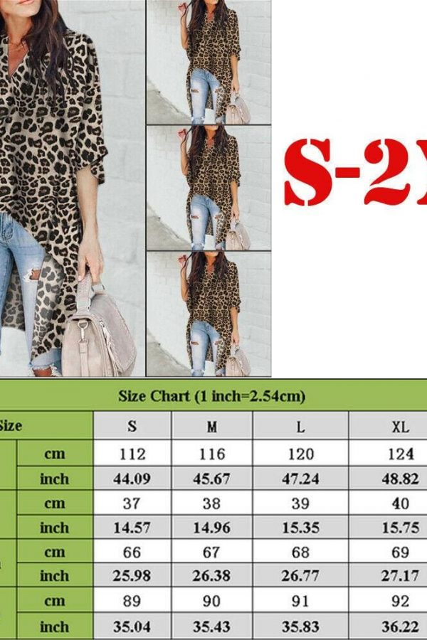 The Best Summer Leopard Print Chiffon Half Sleeve Casual Shirt Tops Blouse Online - Takalr