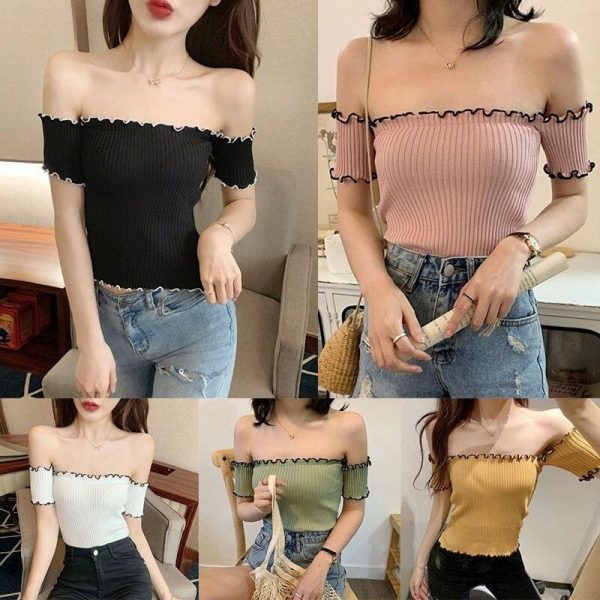 The Best Summer Off Shoulder T-shirts Top Online - Takalr