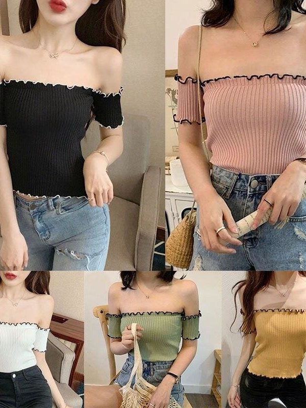 The Best Summer Off Shoulder T-shirts Top Online - Takalr