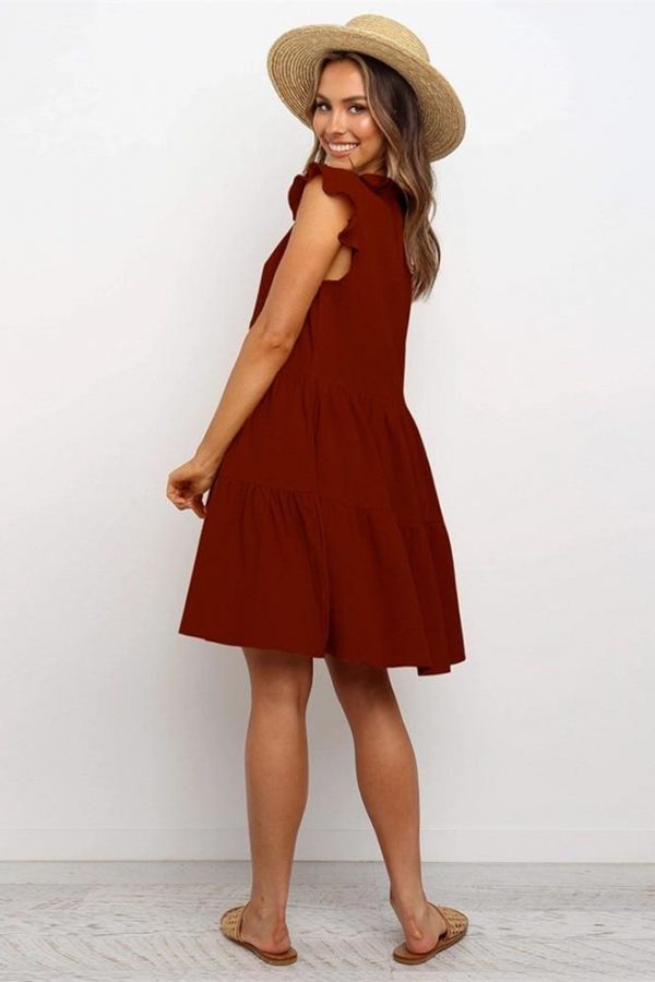 The Best Summer Smock Dress Tops Ladies Holiday Beach Casual Loose Shirt Sundress Online - Takalr