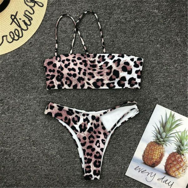 The Best Summer Women Bandage One Shoulder Bra Thongs Bikini Push-up Bra Swimsuit Bathing 2pcs Set Swimwear Beachwear Online - Takalr