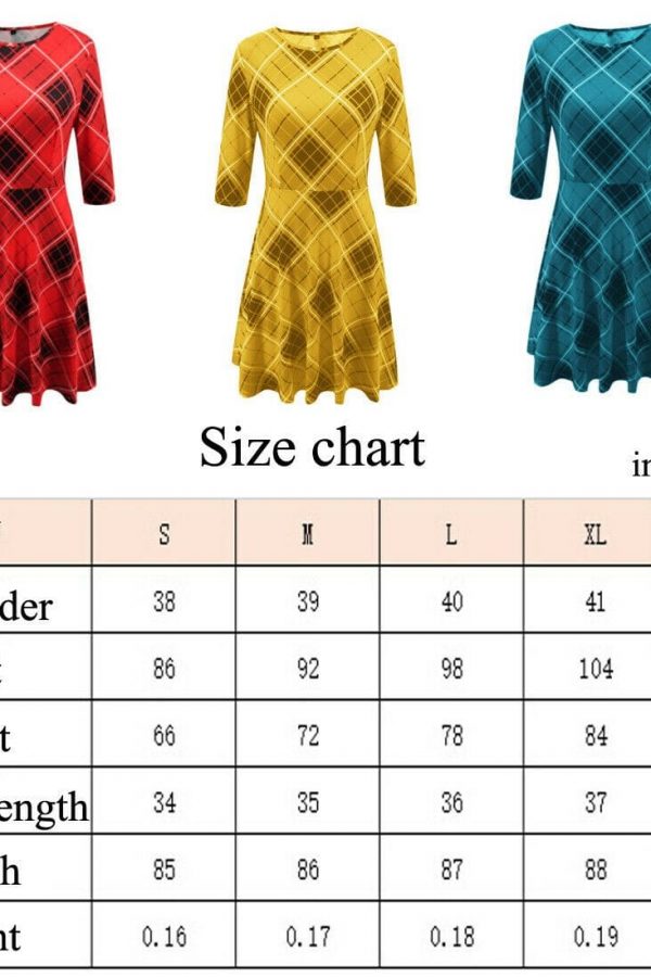 The Best Summer Women Boho Plaid Check Midi Dress Ladies Elegant Formal Party Beach Wrap Casual Bodycon Round Neck Dress Online - Takalr