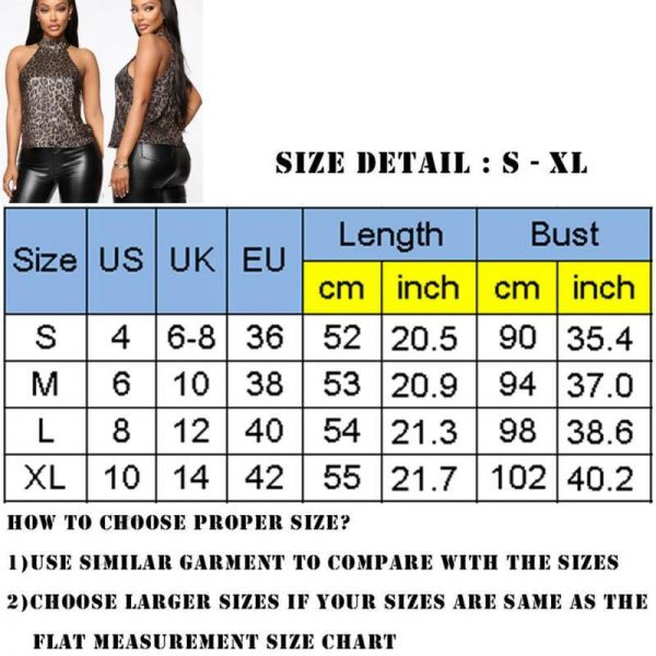 The Best Summer Women Casual High Neck Vest Top Sexy Ladies Sleeveless Casual Slim Blouse Leopard Beach Holiday Tank Tops Online - Takalr