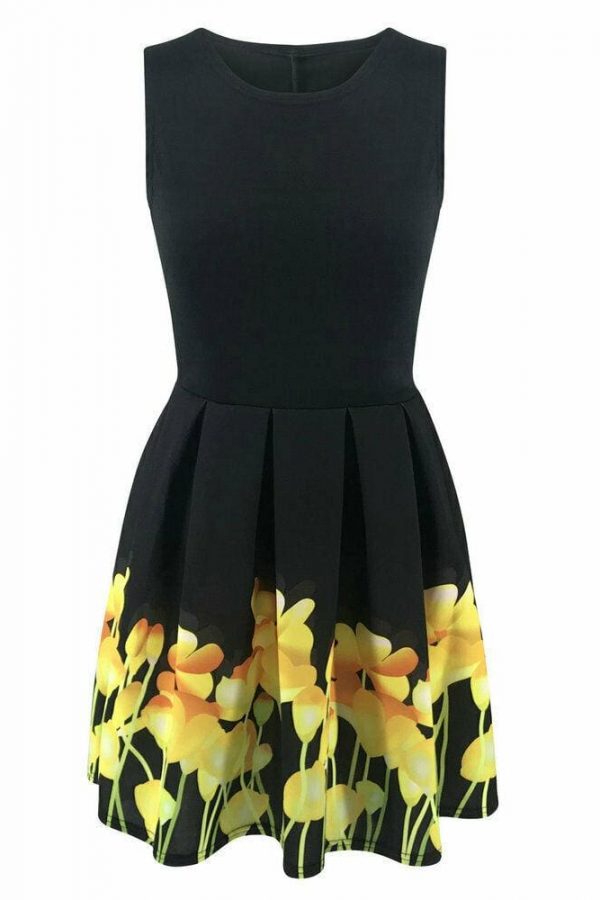 The Best Summer Women Casual Strappy Dress New Fashion Boho Floral Sundress Ladies High Waist Beach Holiday Sundress Lady Clothing Online - Takalr