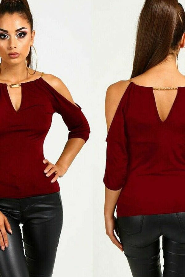 The Best Summer Women Cotton Blouse Shirt Leakage Shoulder Ladies Slim Casual Female Tops Tees Women Clothes Hot Online - Takalr