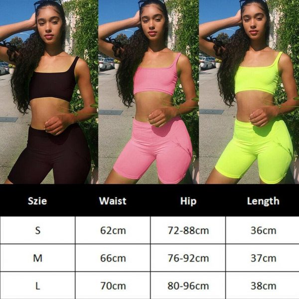 The Best Summer Women High Waist Plain Stretchy Basic Sports Shorts Athletic Gym Fitness Running Trousers Solid Casual Online - Takalr