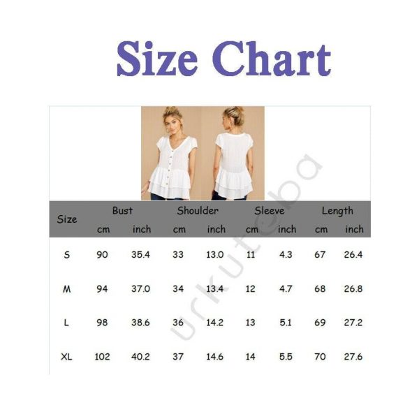 The Best Summer Women Ladies Fashion V-neck Short Sleeve Tops Casual Loose Cotton Button Blouse Tops V-Neck Solid New Tops Online - Takalr