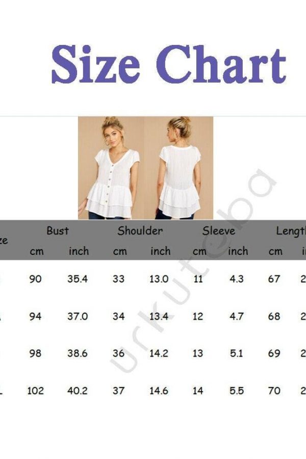 The Best Summer Women Ladies Fashion V-neck Short Sleeve Tops Casual Loose Cotton Button Blouse Tops V-Neck Solid New Tops Online - Takalr