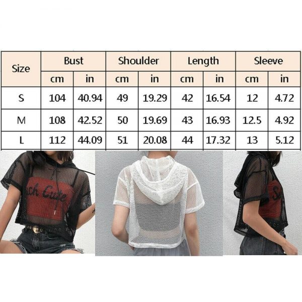 The Best Summer Women Ladies Hollow Mesh Net Shirt Short Sleeve Tee Tops Beach Casual Transparent Blouse Clubwear Outdoor Online - Takalr