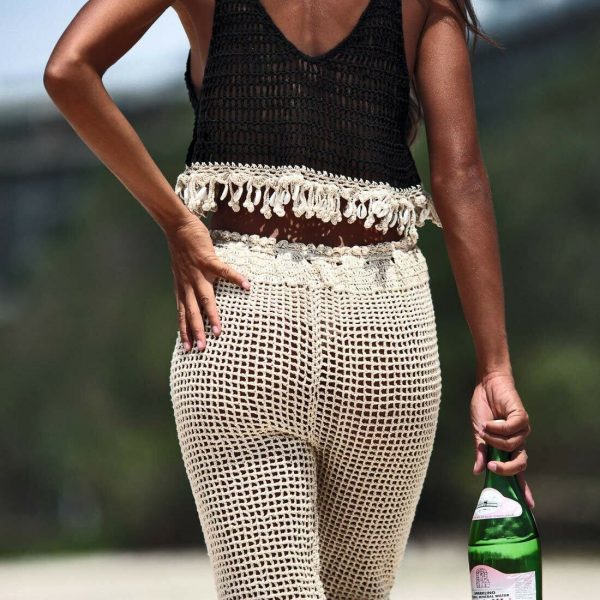 The Best Summer Women V-Neck Crop Top Ladeis Fashion Crochet Tassel Sleeveless Tank Top Casual Beach Holiday Vest Online - Takalr