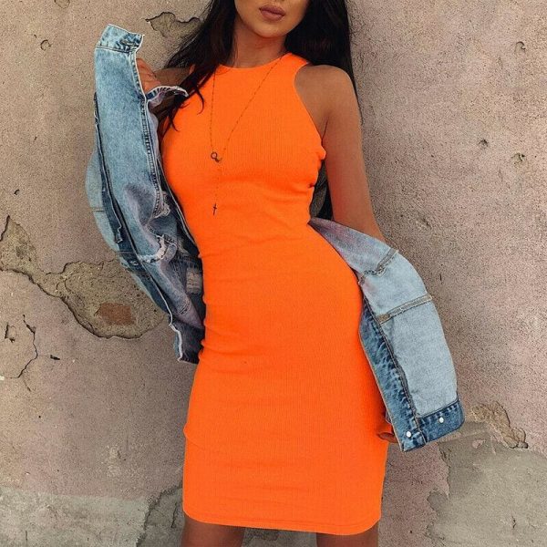 The Best Summer Women's Sleeveless Bandage Bodycon Dress Laides Evening Party Club Slim Fit Casual Short Mini Dress Online - Takalr