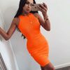 The Best Summer Women's Sleeveless Bandage Bodycon Dress Laides Evening Party Club Slim Fit Casual Short Mini Dress Online - Takalr