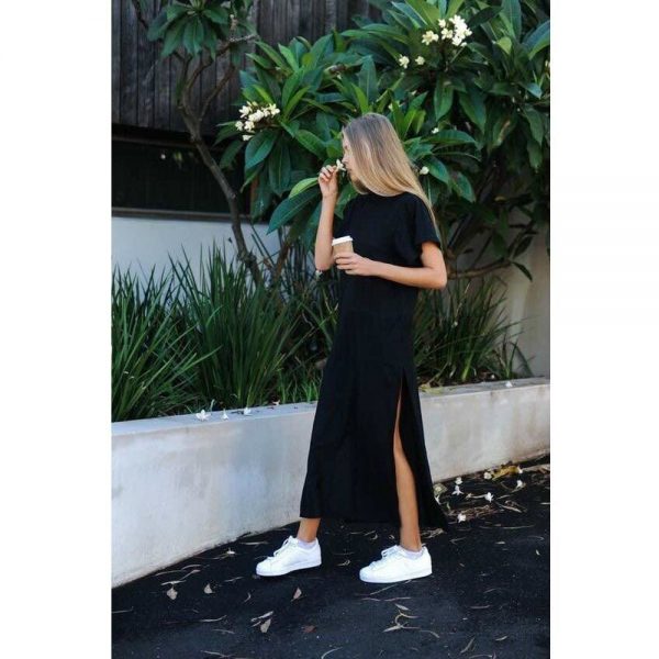 The Best T Shirt Dress Women Casual Boho Vintage Bandage Wrap Long Dresses Online - Source Silk