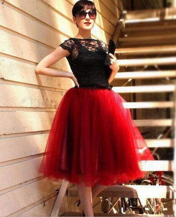 The Best Tulle Skirt for Girls Fashion Tutu Skirts Women Solid Lace Ball Gown Online - Takalr