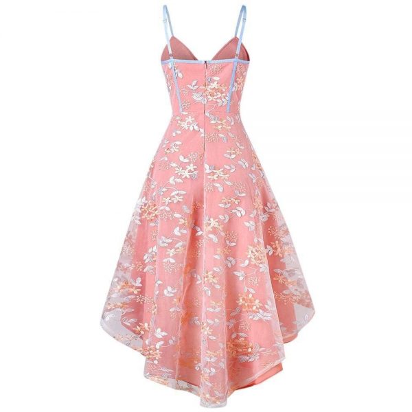 The Best Vintage Lace Embroidered Party Dress Women Trumpet Dress Online - Source Silk