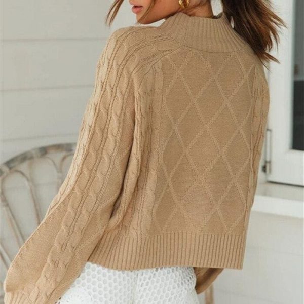 The Best Winter Fashion Women Loose Knitted Sweater Elegant Long Sleeve harajuku Knitwear Ladies truien dames pullover Classic Streetwear Online - Takalr