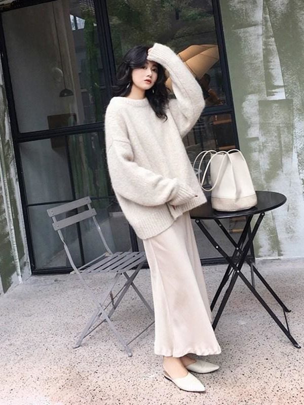 The Best winter new loose cashmere blend sweater for women casual modis Online - Source Silk