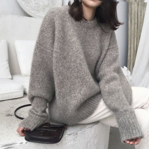 The Best winter new loose cashmere blend sweater for women casual modis Online - Source Silk