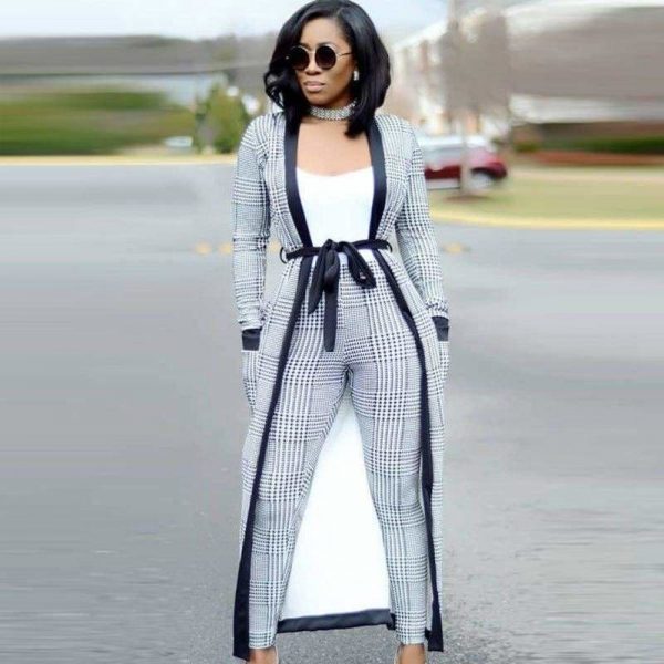 The Best Women 2 Pieces Sets Pencil Pants Jacket Fashion Suit Online - Source Silk