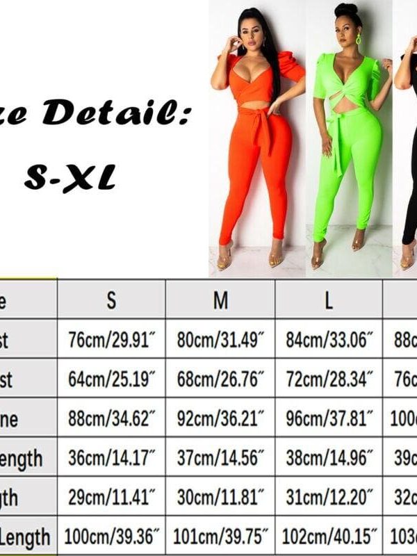 The Best Women 2Pcs Sets Bandage Crop Top Long Pencil Trousers Suit Short Sleeve Casual Romper Summer Deep V Neck Skinny Clubwear Online - Takalr