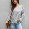 The Best Women Autumn Stripe T shirt Long Sleeve Loose Tee shirt Femme Ladies harajuku tshirt Elegant Plain ulzzang dames Streetwear Online - Takalr