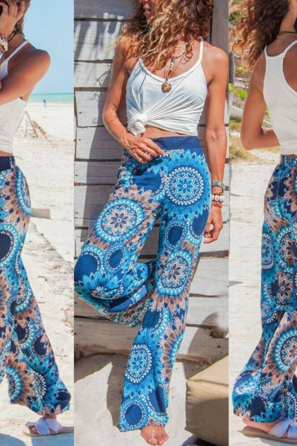 The Best Women Baggy Harem Pants Boho Hippie Wide Leg Pant High Waist Trousers Online - Takalr