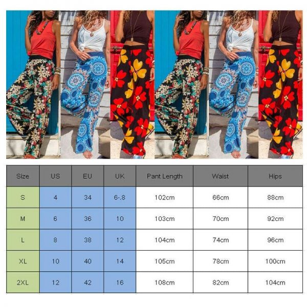 The Best Women Baggy Harem Pants Boho Hippie Wide Leg Pant High Waist Trousers Online - Takalr