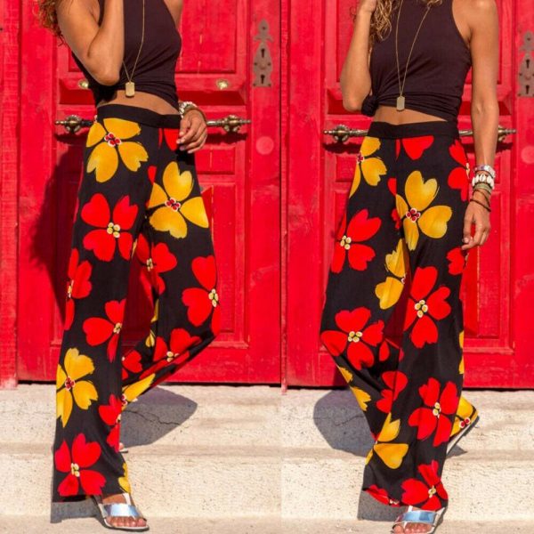 The Best Women Baggy Harem Pants Boho Hippie Wide Leg Pant High Waist Trousers Online - Takalr