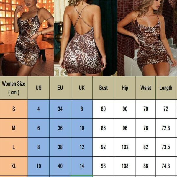 The Best Women Bandage Bodycon Evening Party Short Mini Dress Leopard Print Off Shoulder Pencil Dress Backless Summer Strap Dresses Online - Takalr