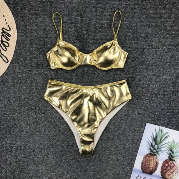 The Best Women Bandage Push-up Triangle Swimwear Bathing Padded Bra Bikini Swimsuit Beach Online - Takalr