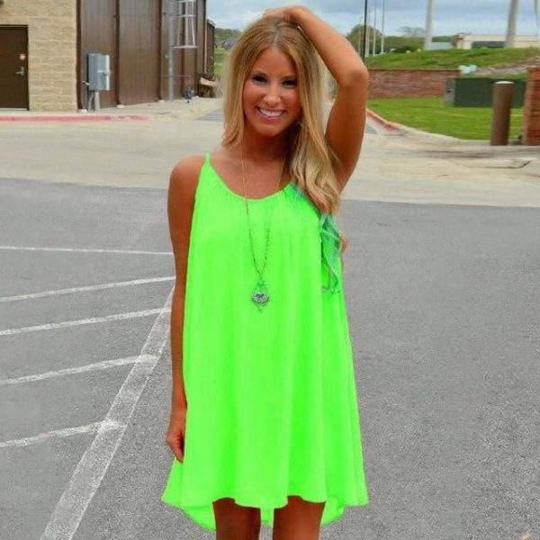 The Best Women Beach Dress Fluorescence Chiffon Voile Women Dresses Plus Size Online - Source Silk