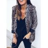 The Best Women Blazers and Jackets Work Office Lady Leopard Suit Slim with Pockets Business female blazer Coat Online - Takalr