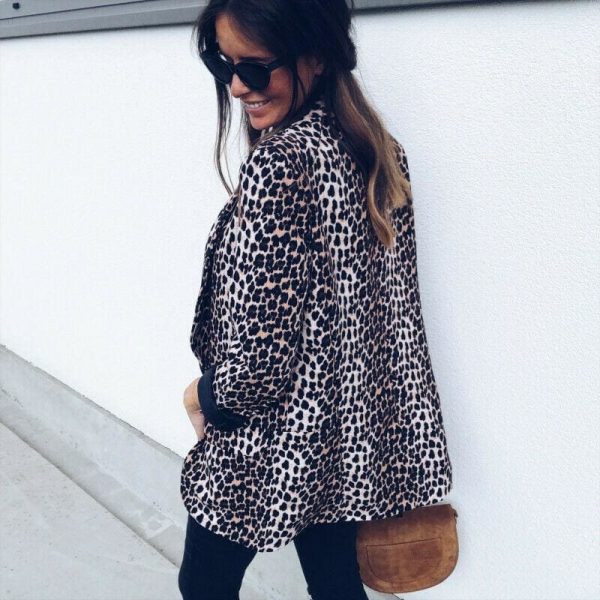 The Best Women Blazers and Jackets Work Office Lady Leopard Suit Slim with Pockets Business female blazer Coat Online - Takalr