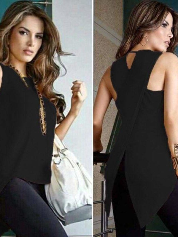 The Best Women Blouse Shirt Sleeveless Tops Tee Vintage Clothing Plus Size Online - Takalr