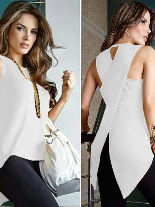 The Best Women Blouse Shirt Sleeveless Tops Tee Vintage Clothing Plus Size Online - Takalr