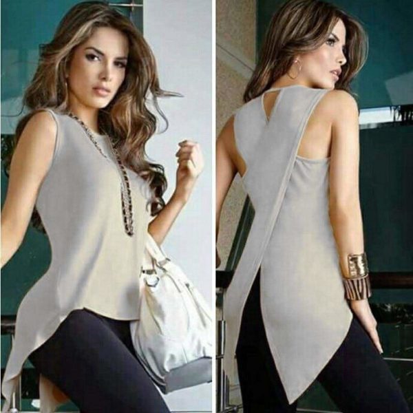 The Best Women Blouse Shirt Sleeveless Tops Tee Vintage Clothing Plus Size Online - Takalr