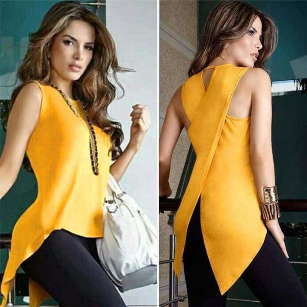 The Best Women Blouse Shirt Sleeveless Tops Tee Vintage Clothing Plus Size Online - Takalr