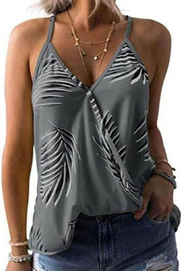 The Best Women Boho Vest Sleeveless Loose Camisole V-Neck Tank Tops New Ladies Summer Beach Casual Print Blouse Tops Online - Takalr